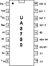 18 PIN DIL IC UA3730 matrix keyboard decoder