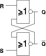 NOR only S-R flip-flop circuit