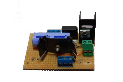 Electronic circuit on stripboard