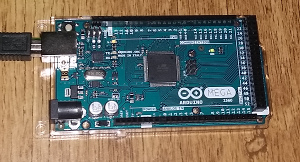 Arduino Mega 2560 - with connected USB for serial communications with Raspberry Pi