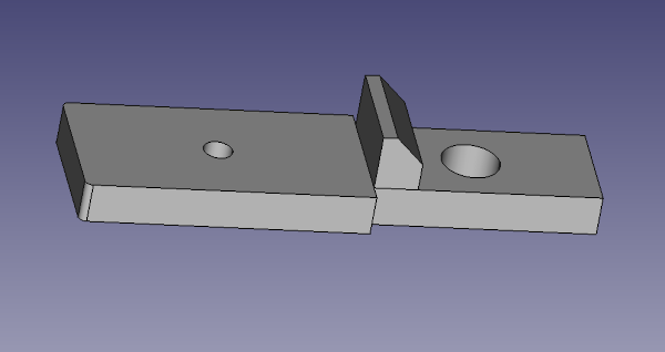 Adapter for LGB to Kadee coupler designed in FreeCAD