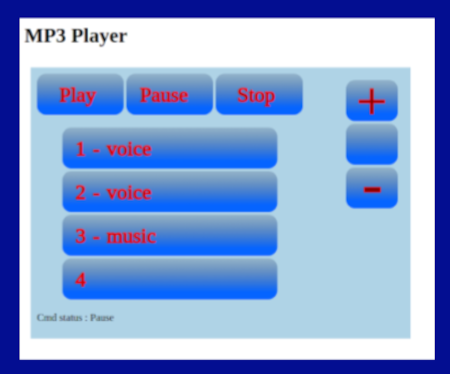 Web interface for a Raspberry Pi Pico 2W with DFRobot DFPlayer Mini MP3 Player