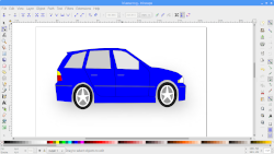 Designing a car for game programming in Inkscape