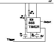 555 Timer Monostable circuit diagram