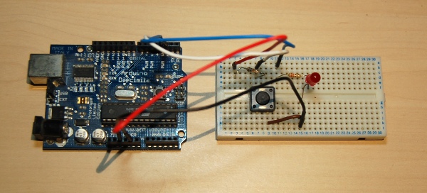 Arduino for beginners - Simple switch and LED circuit