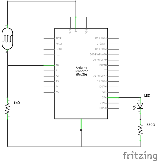Beginner Arduino circuit schematic diagram