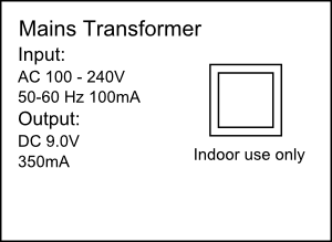 Double insulated transformer label