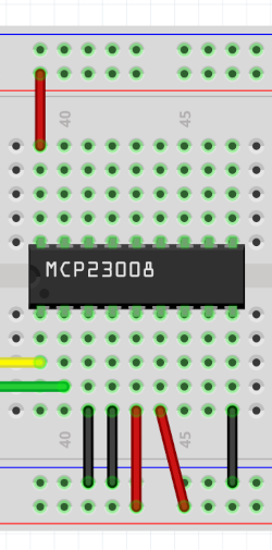 MCP23008 GPIO Expander with I2C address pins