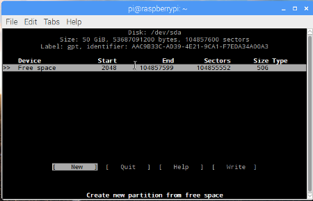 Virtualbox adding a new Linux partition for Raspberry Pi PIXEL