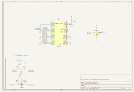 electronics schematic diagram for model railway point controller - PicoW page