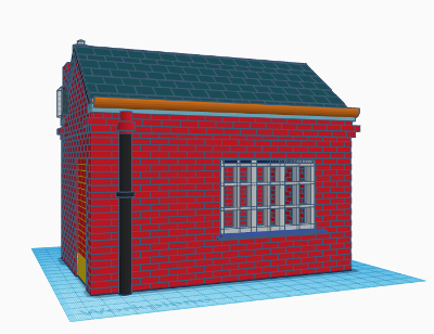 G-Scale model railway weighbridge office building created in TinkerCAD
